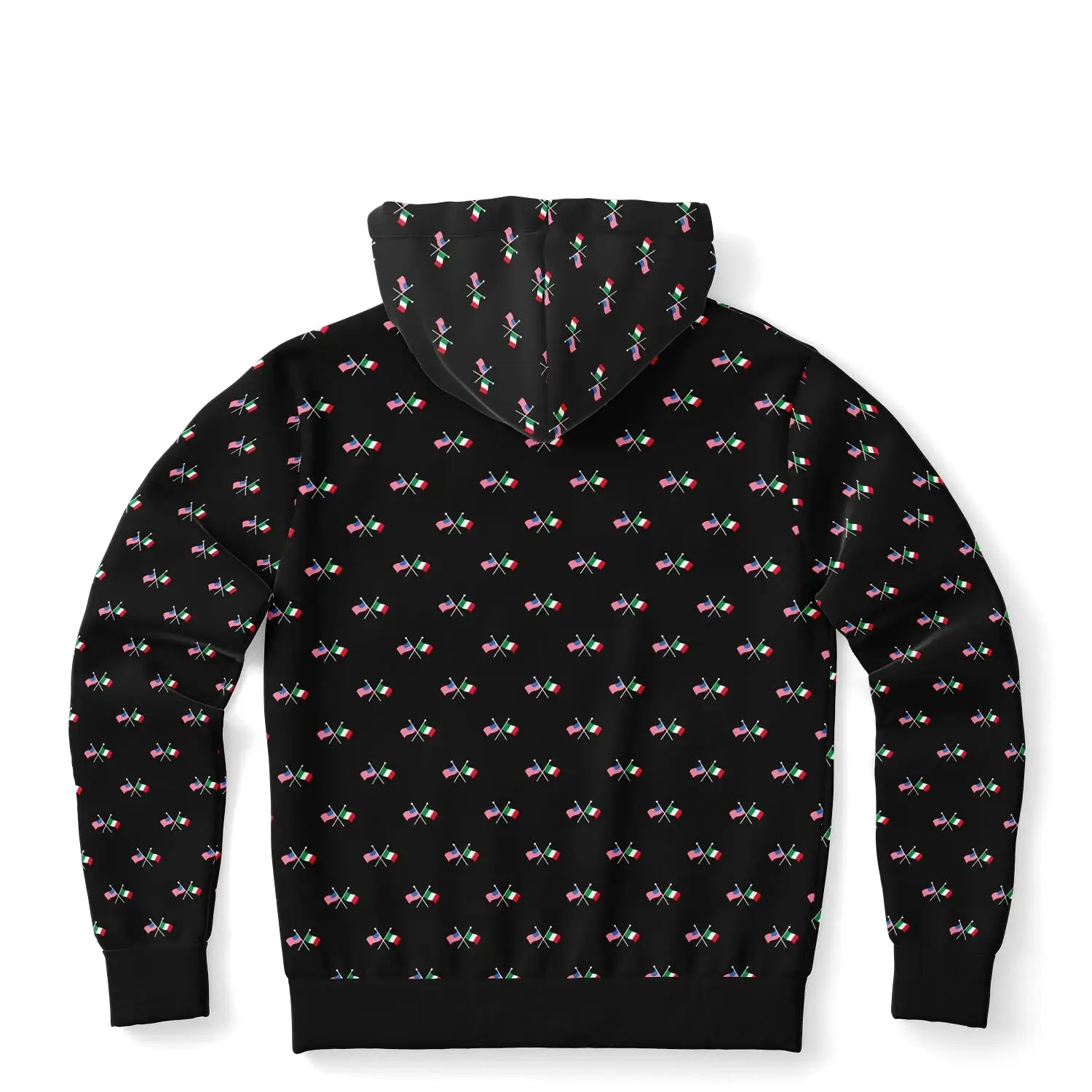 Hoodie Italian & American Flag Pattern