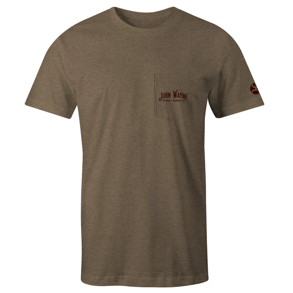 HOOEY JOHN WAYNE LIGHT BROWN T-SHIRT