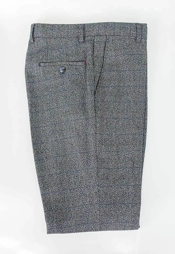 House of Cavani Blue Burnaby 3 Piece Tweed Suit