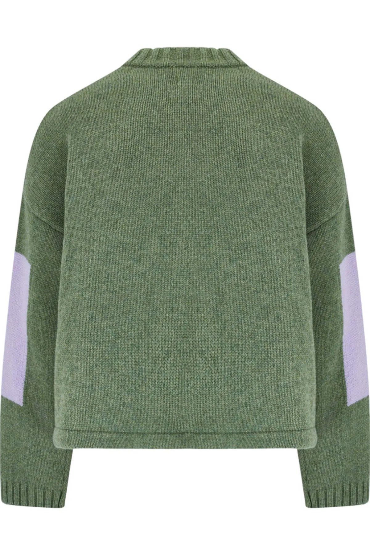 Intarsia Print Sweater - Green