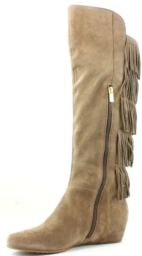 ISOLA Women's Tavora •Brown Suede• Tall Fringe Boots 8M