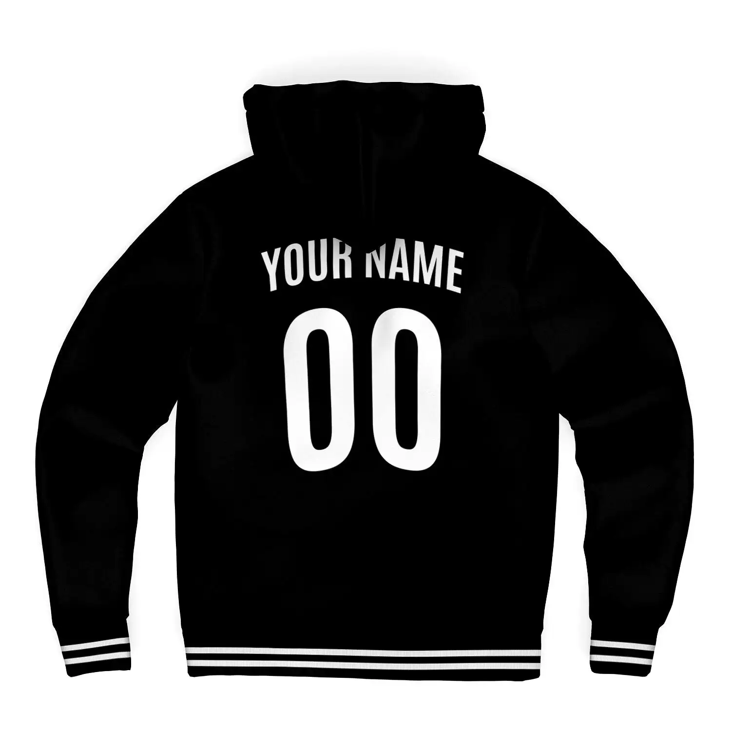 Italy Black Microfleece Zip-Up Hoodie - Custom Name + Number