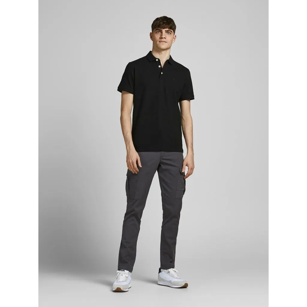 Jack & Jones Paulos Plain Polo Shirt Black