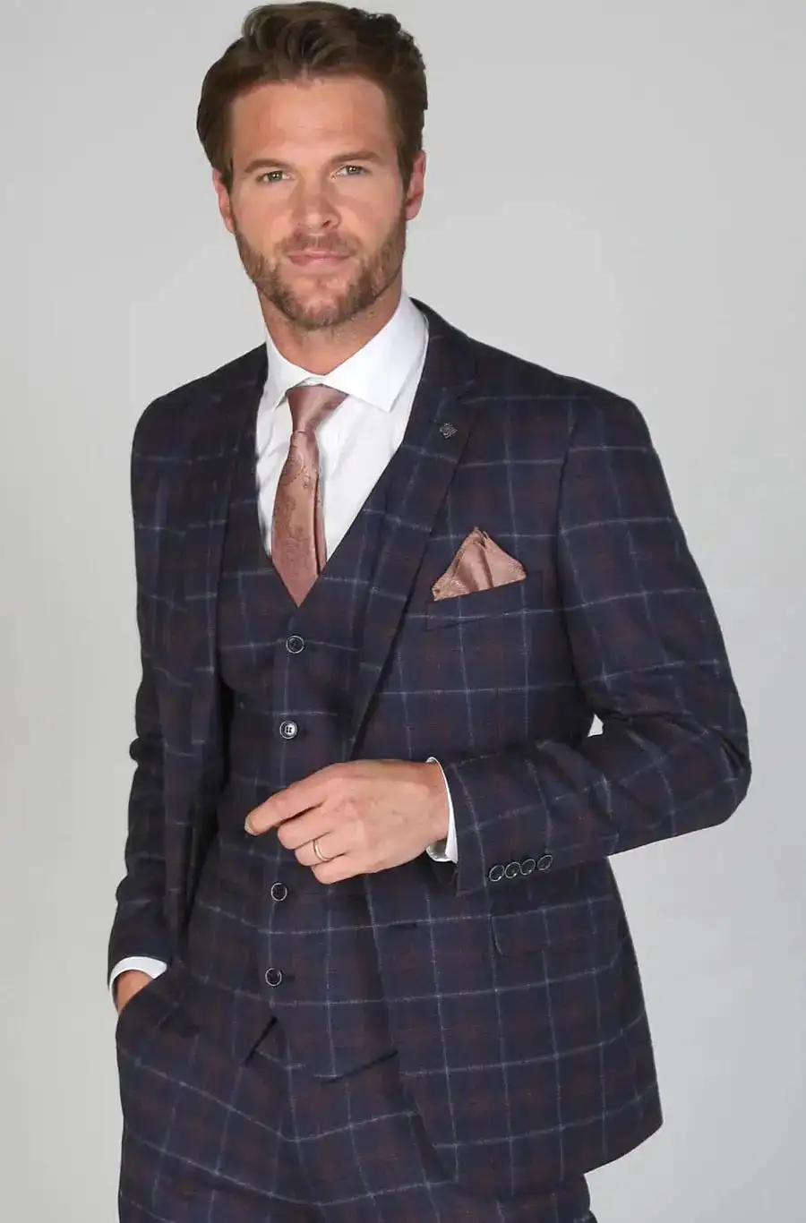 Kenneth Navy Men's Three Piece Suit