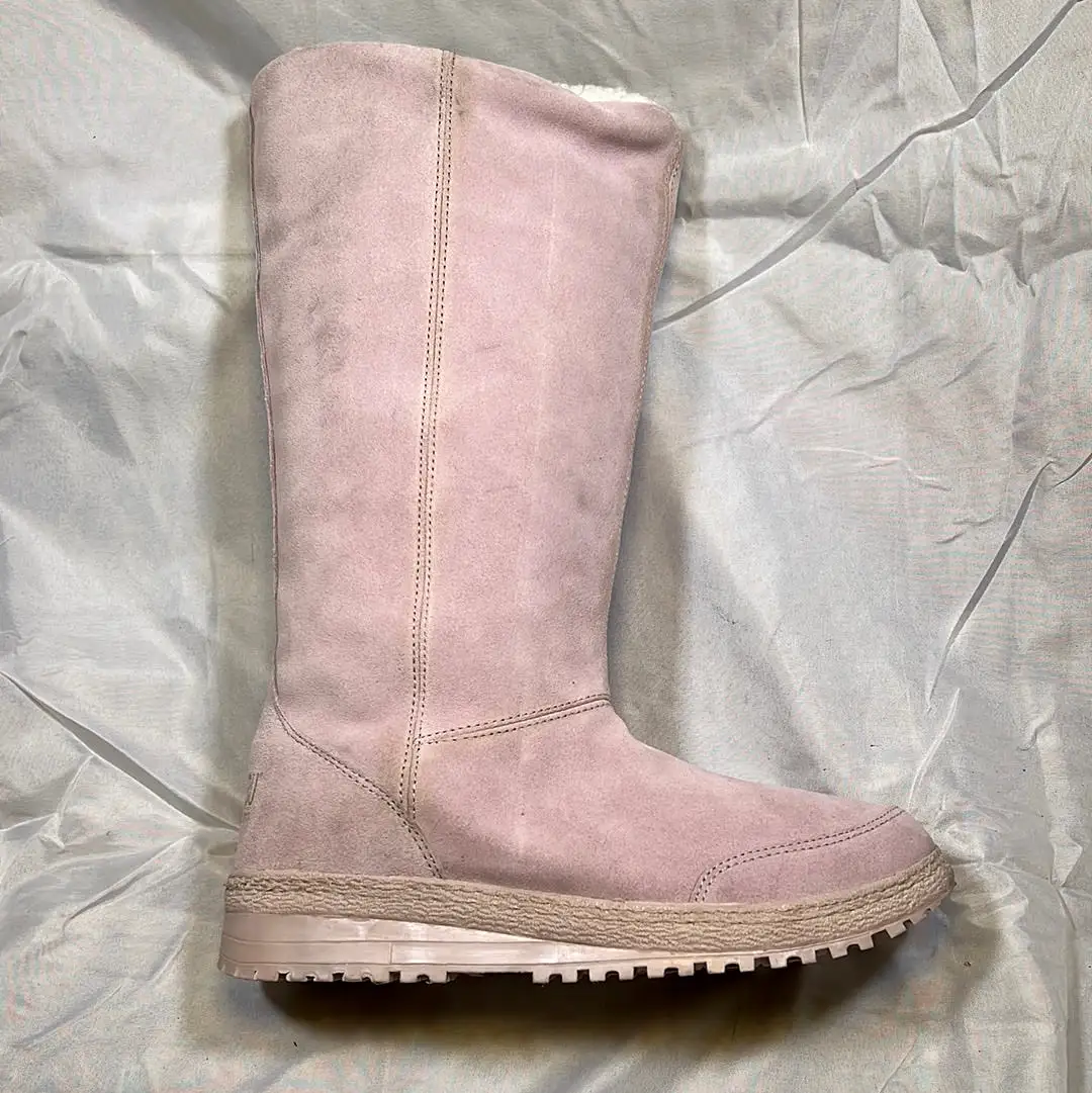 Khombu Women's • Arcadia 14• Fleece lined Tall Suede Boot Pink 9M