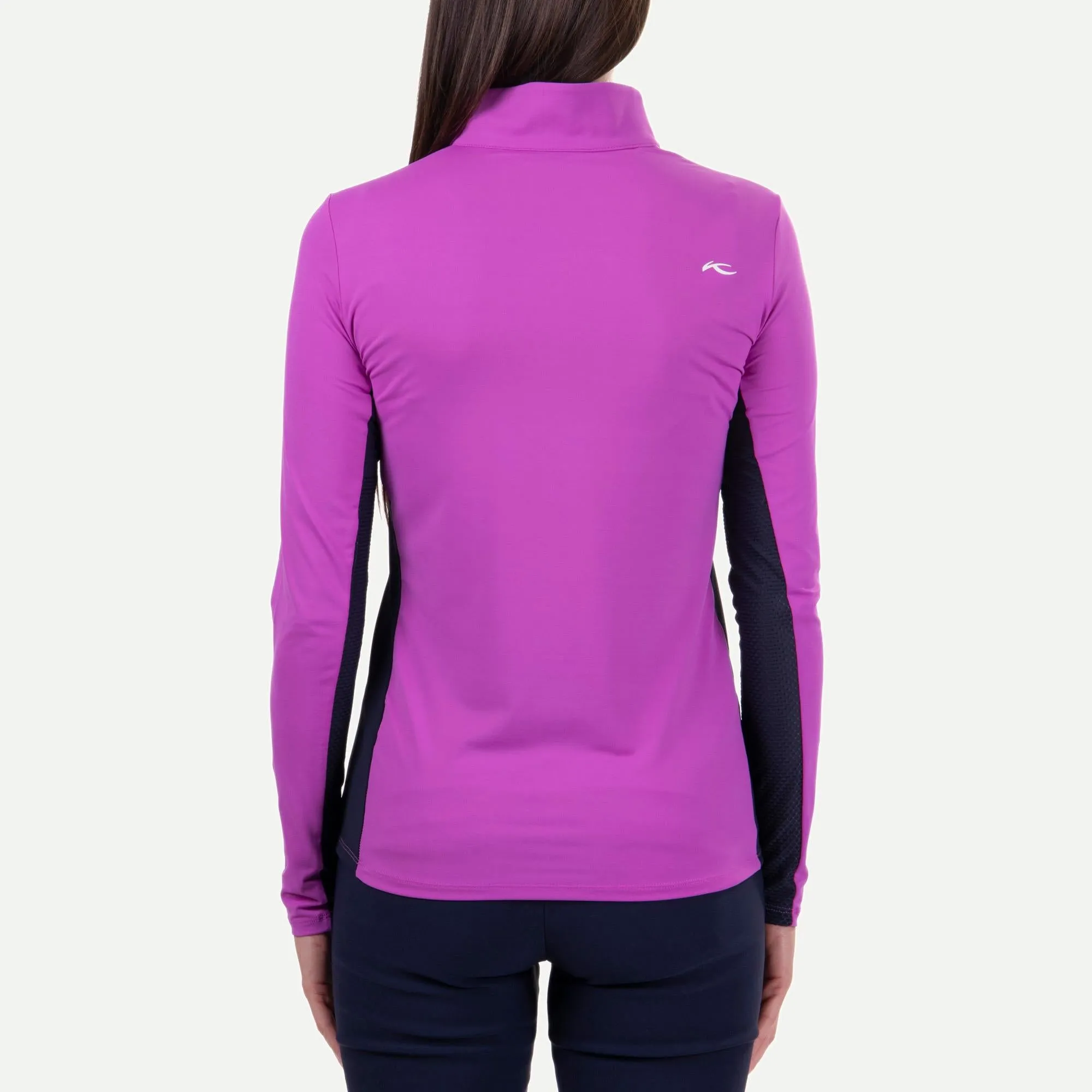 KJUS Sunshine Sport Half Zip Ladies Golf Mid Layer Foxglove