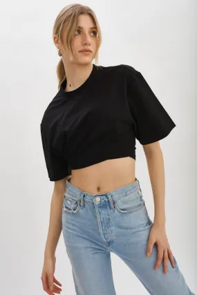 Lamarque Naia Cropped T-shirt in Black