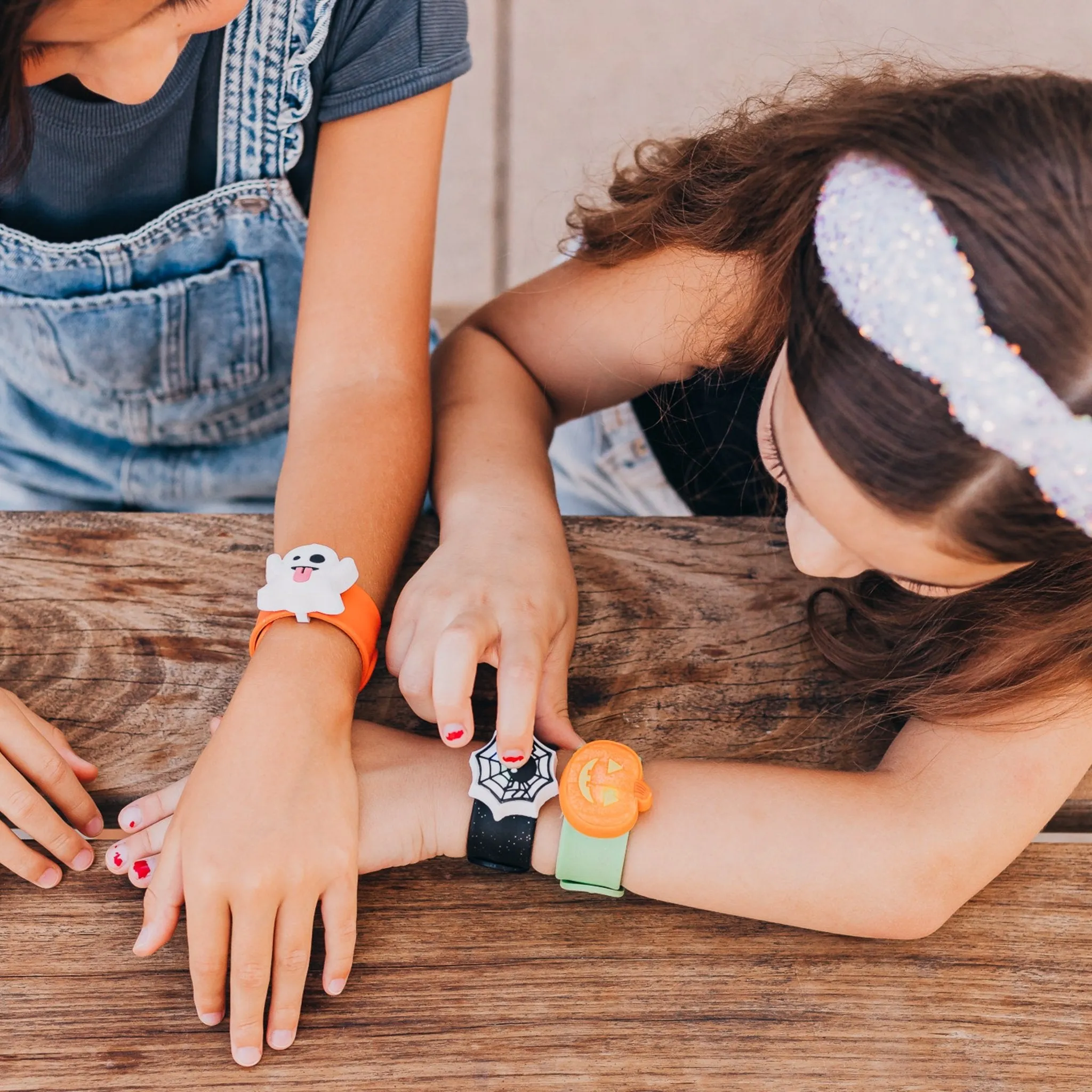 Light Up LED Halloween Slap Bracelets - 3 Pack