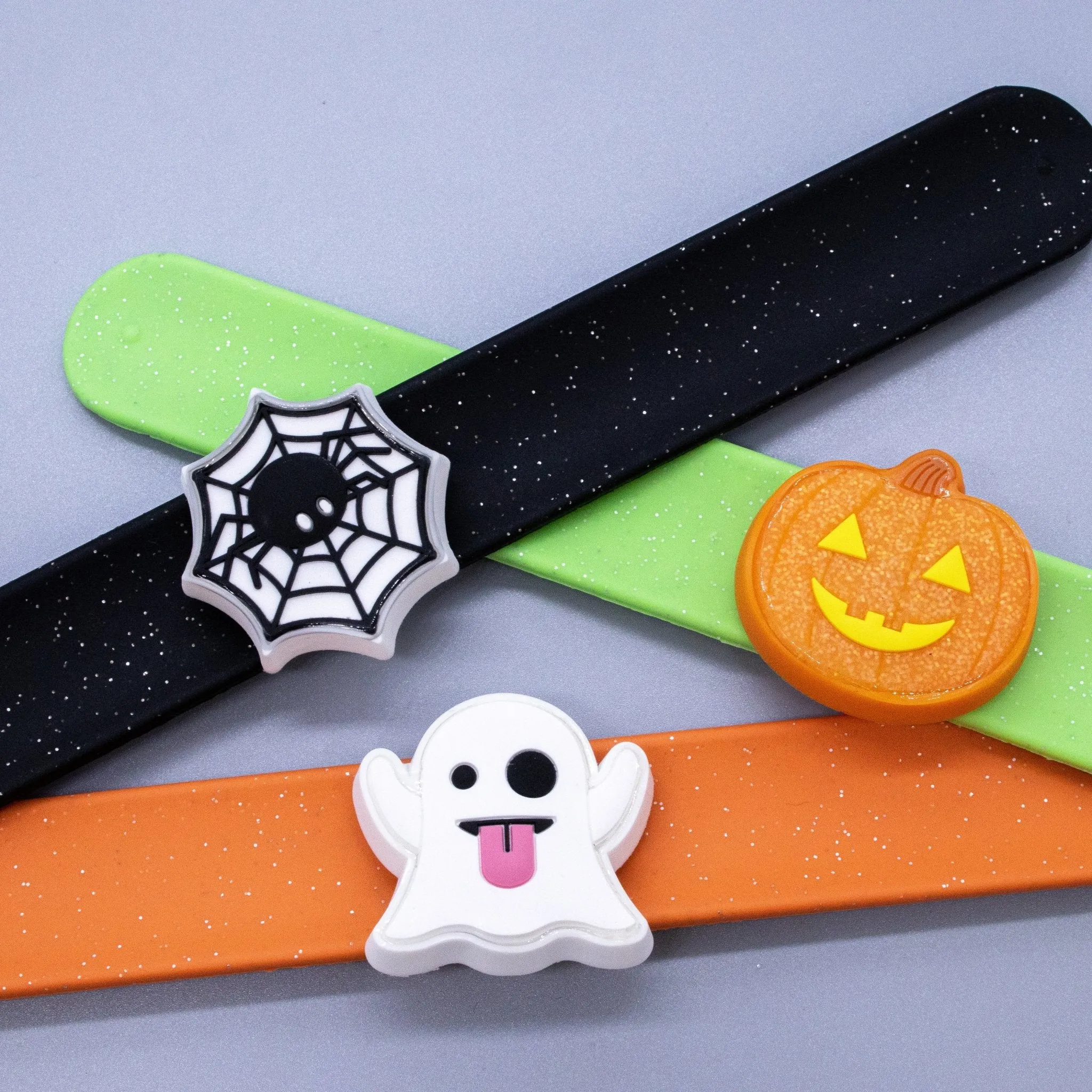 Light Up LED Halloween Slap Bracelets - 3 Pack