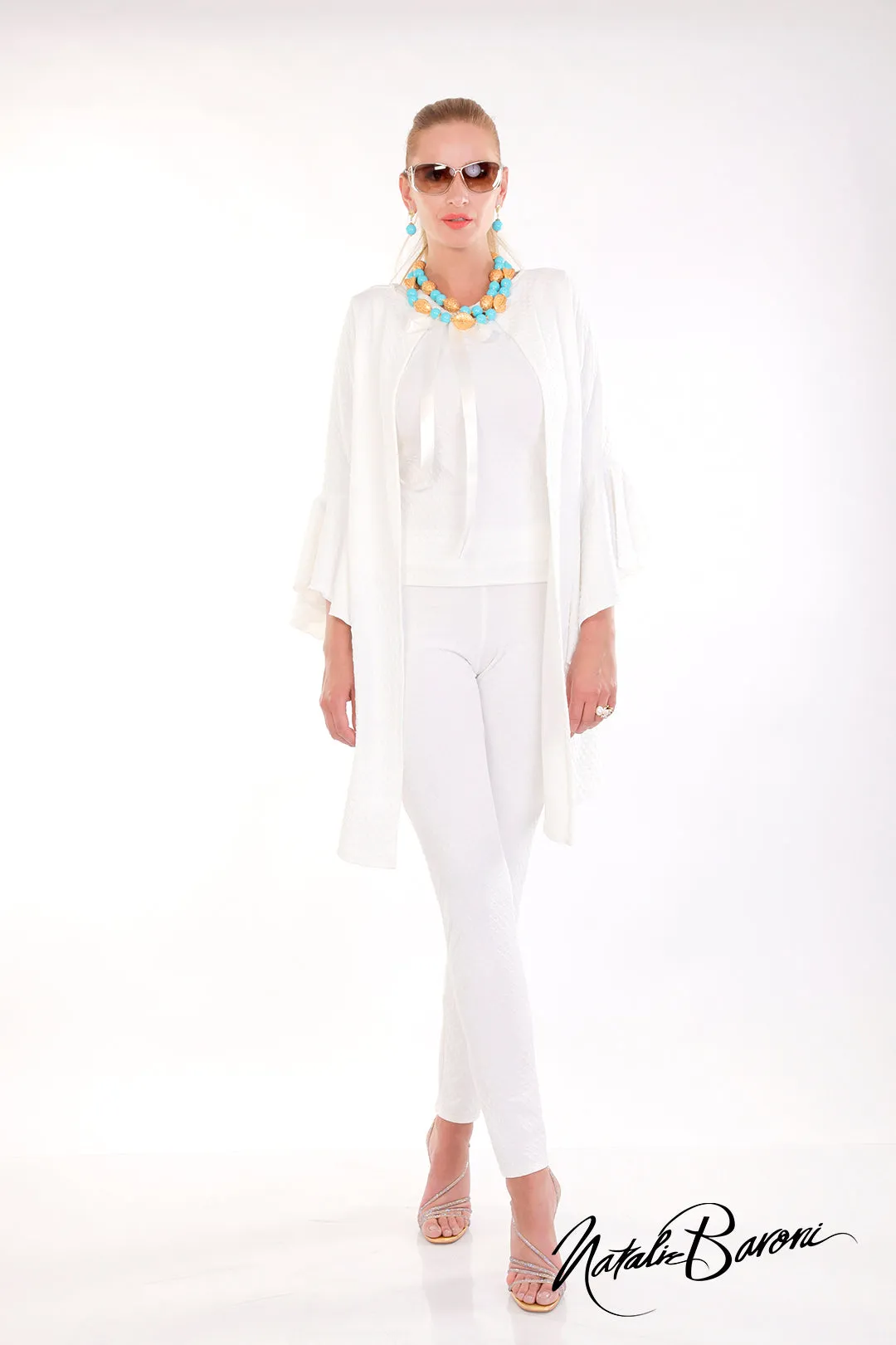 Long Bell Sleeve Jacket - Amalfi