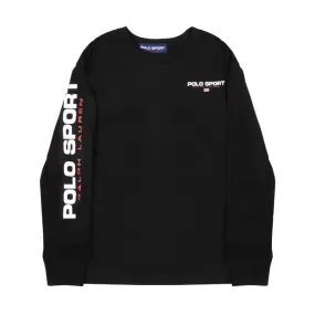 LONG SLEEVE T-SHIRT WITH LETTERING Kid Black