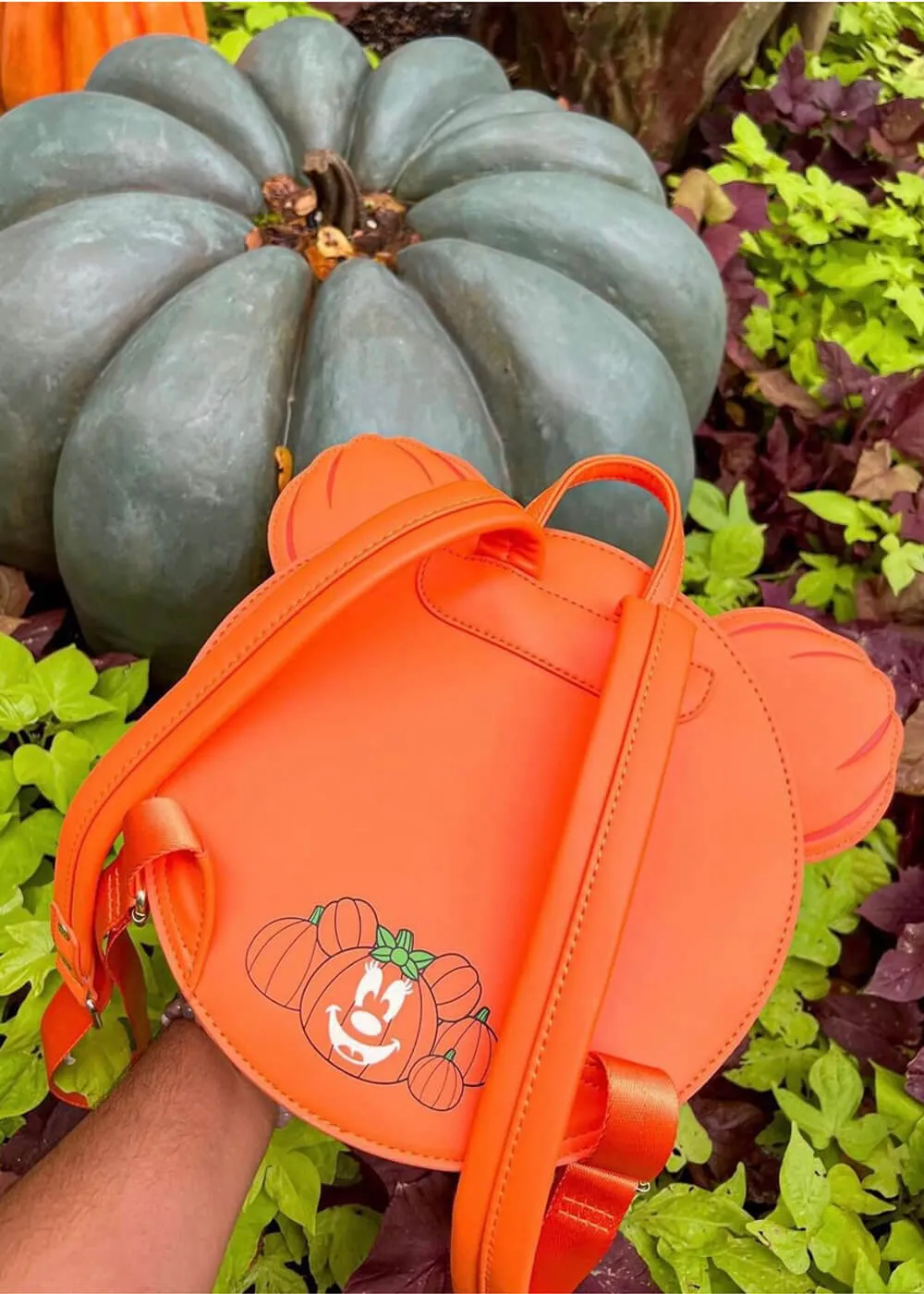 Loungefly Disney Minnie Mouse Glow In The Dark Pumpkin Backpack Orange