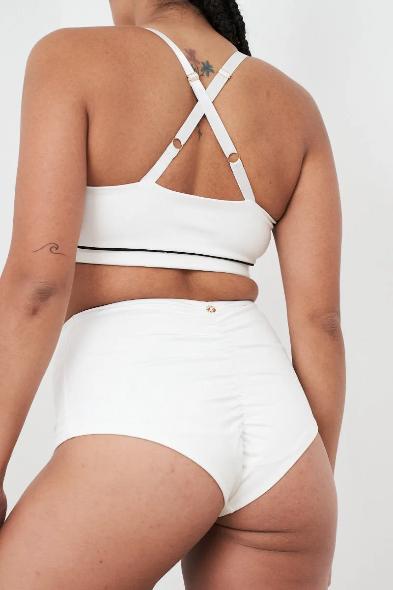 Lunalae Missy High Waist Bottoms - Recycled White