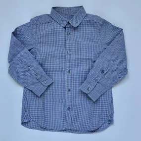 Marie-Chantal Blue Cotton Check Shirt: 4 Years