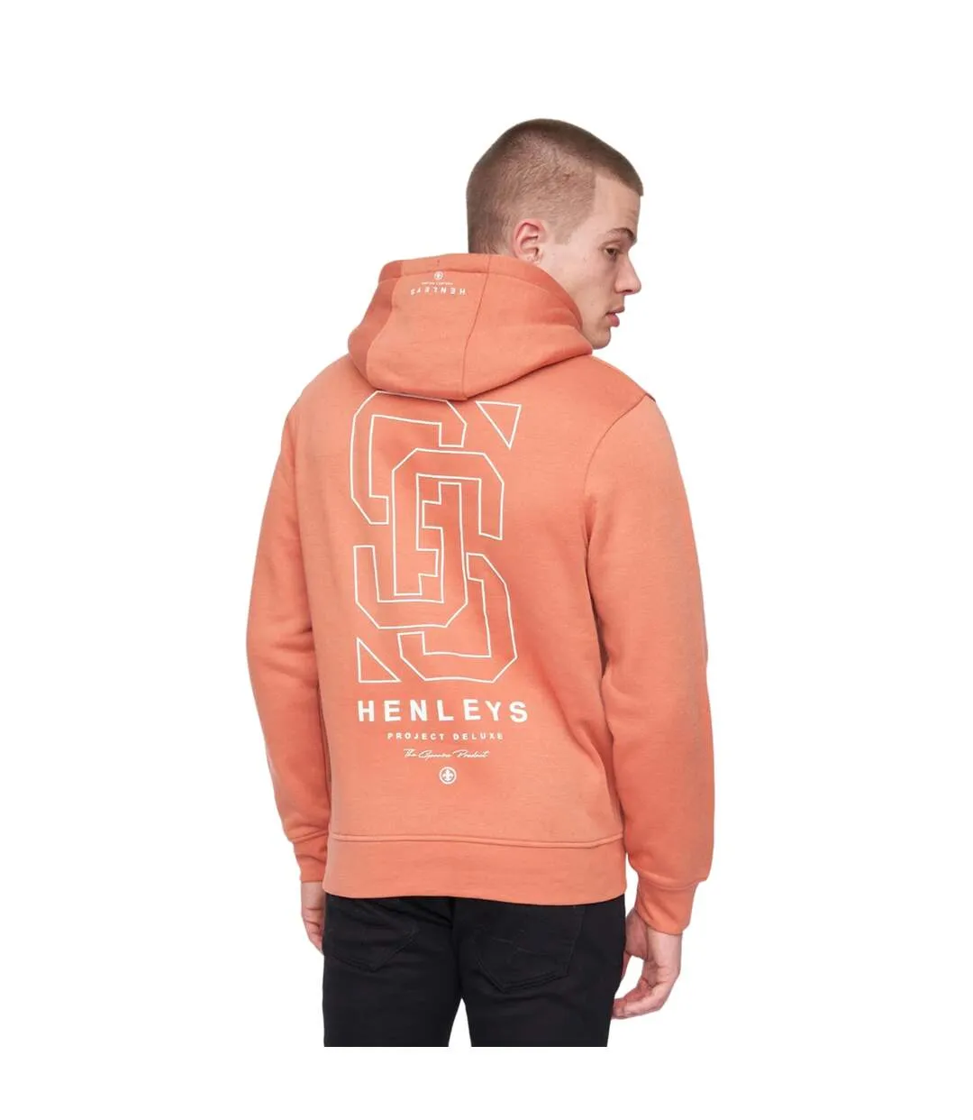 Mens ninesix hoodie brick red Henleys