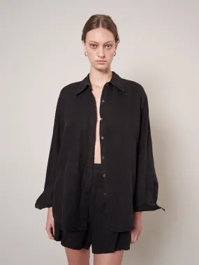 Mylo Linen Shirt - Black