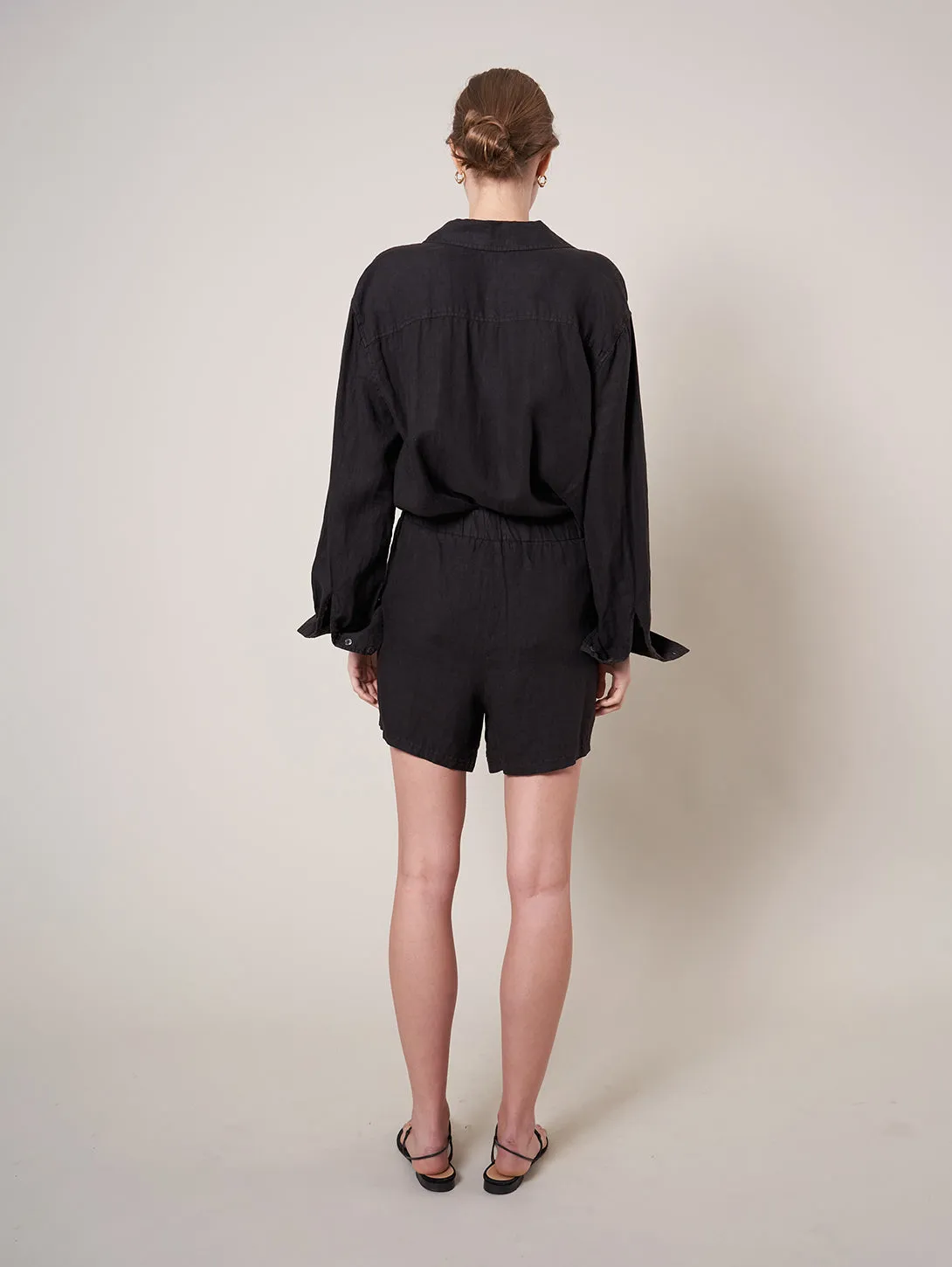 Mylo Linen Shirt - Black