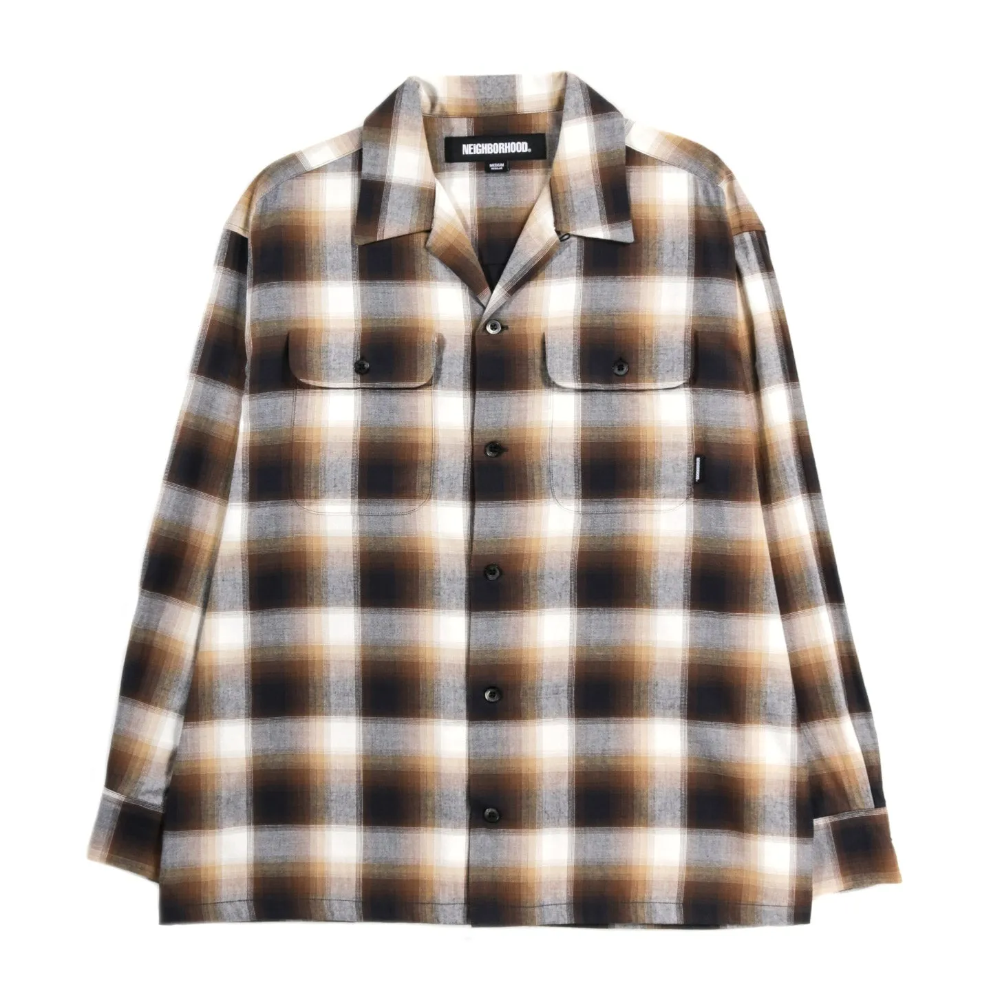 NEIGHBORHOOD BLOCKOMBRE SHIRT BROWN