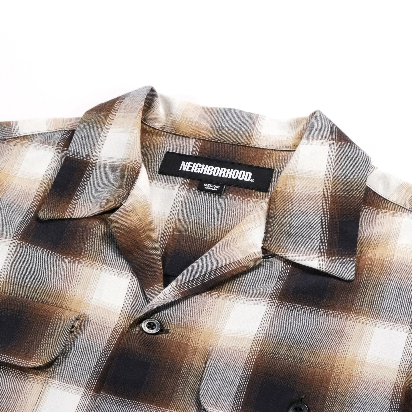 NEIGHBORHOOD BLOCKOMBRE SHIRT BROWN