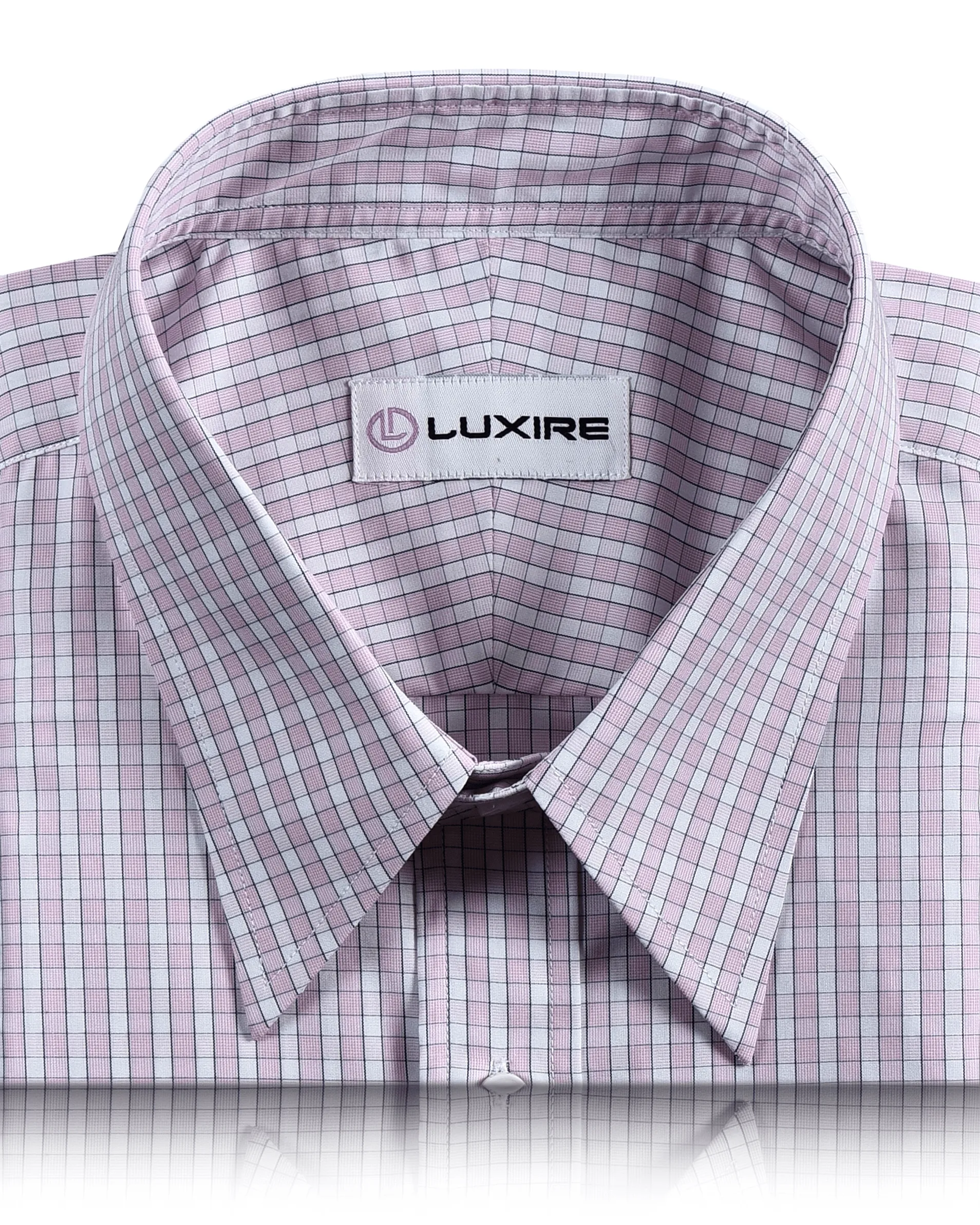 Pale Pink White Checks Shirt