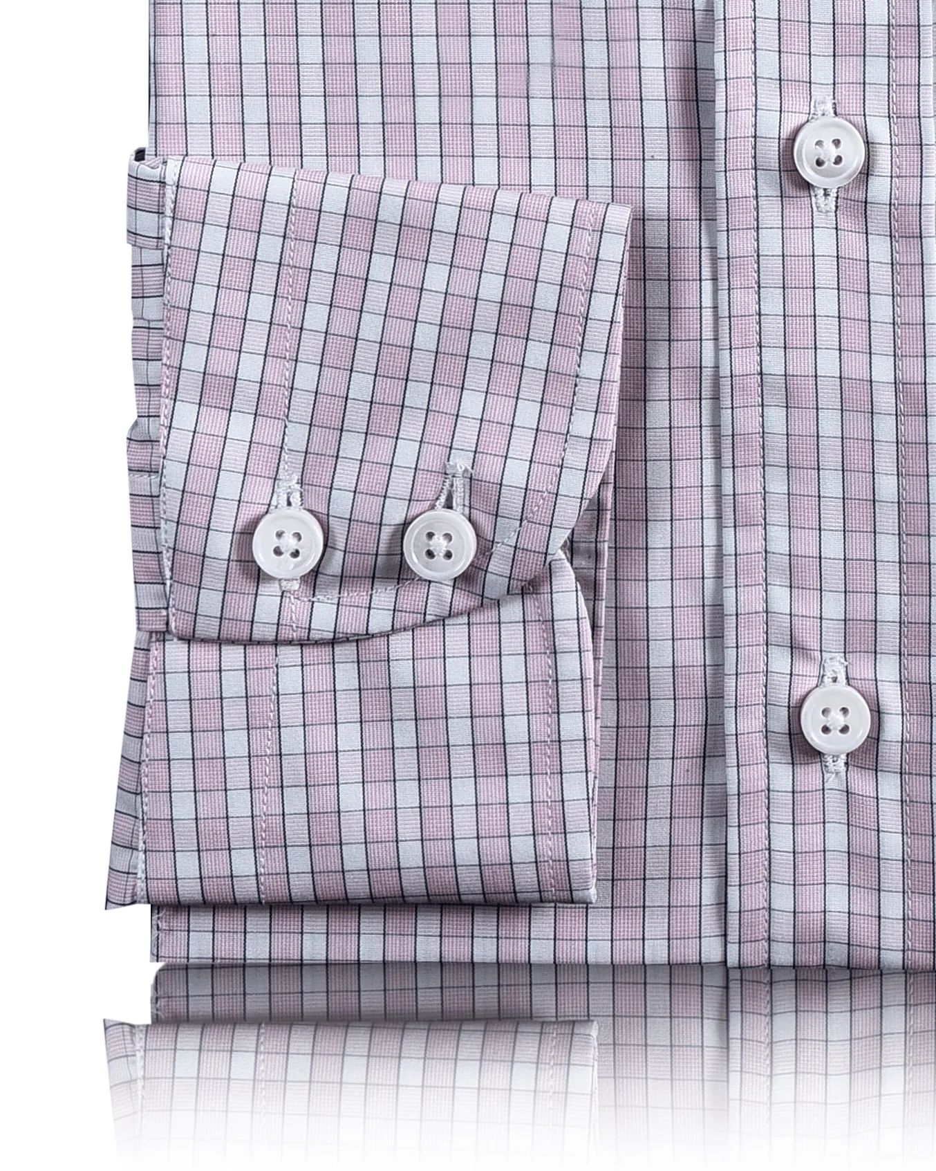 Pale Pink White Checks Shirt