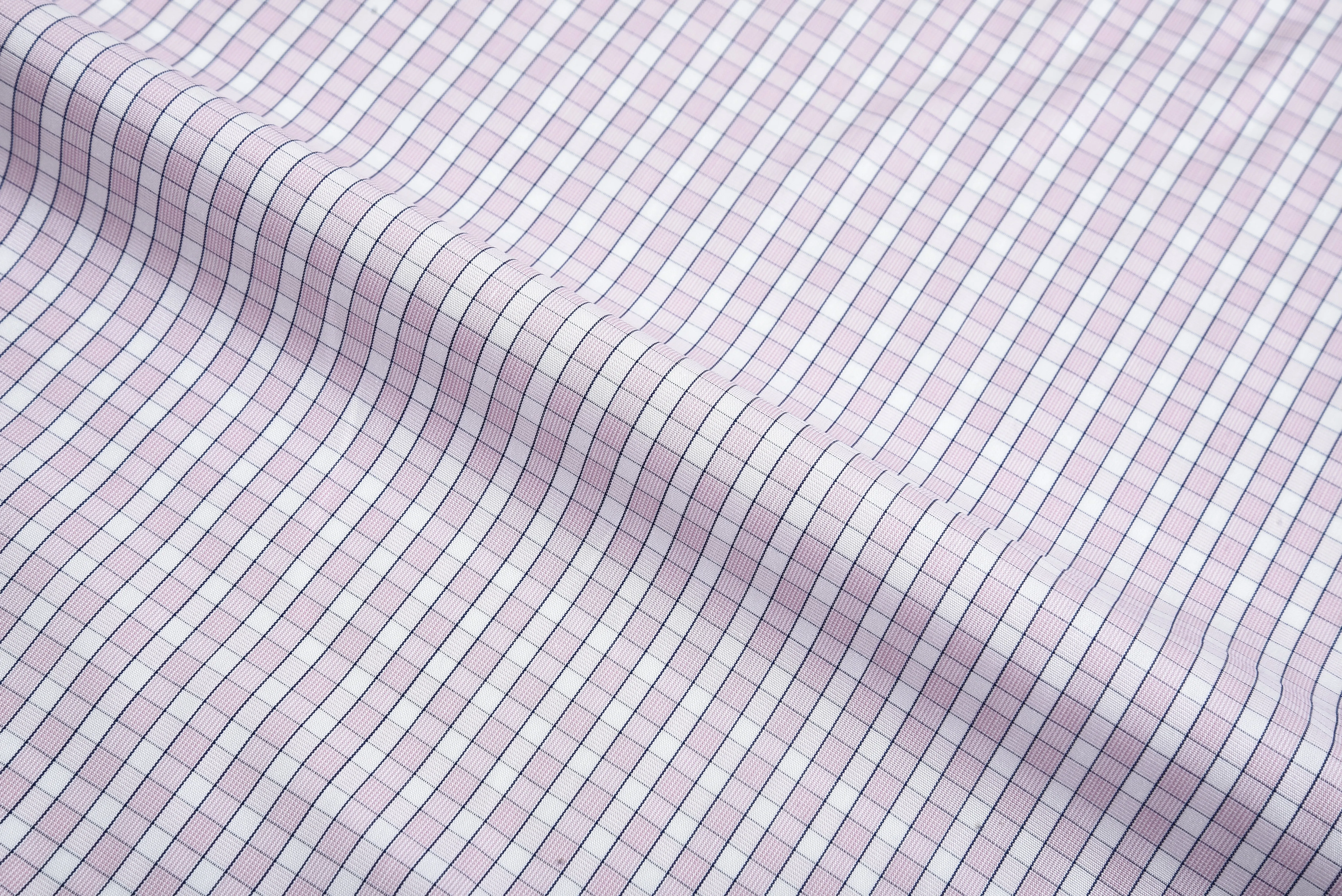 Pale Pink White Checks Shirt