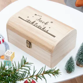 Personalised Christmas Scene Keepsake Chest