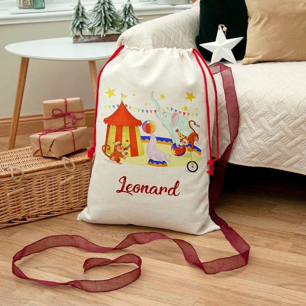 Personalised Circus Christmas Sack