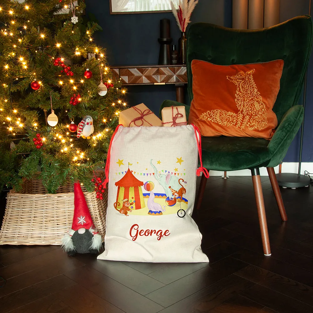 Personalised Circus Christmas Sack