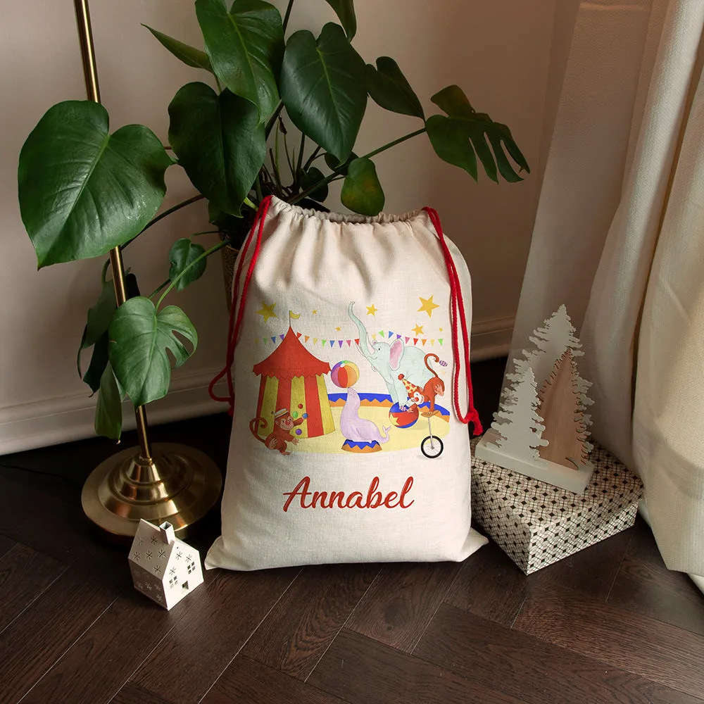 Personalised Circus Christmas Sack