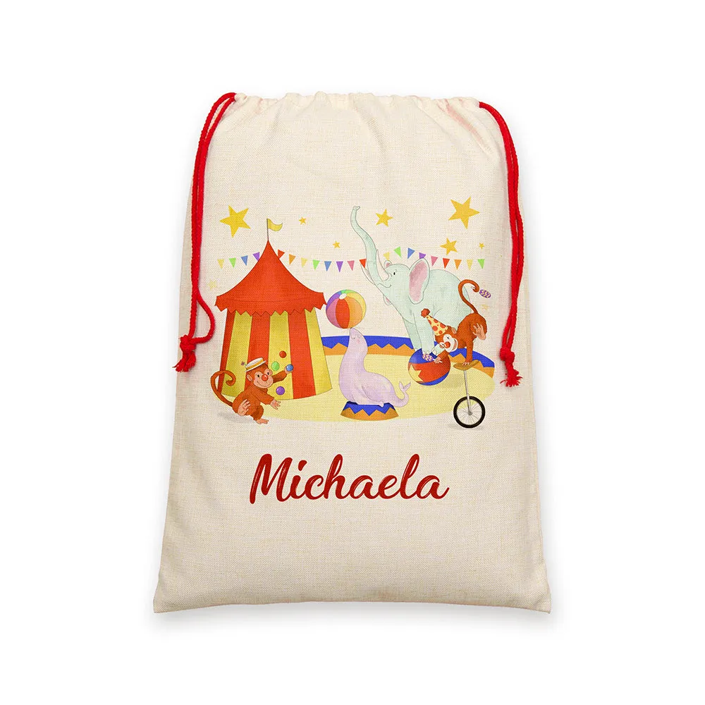 Personalised Circus Christmas Sack