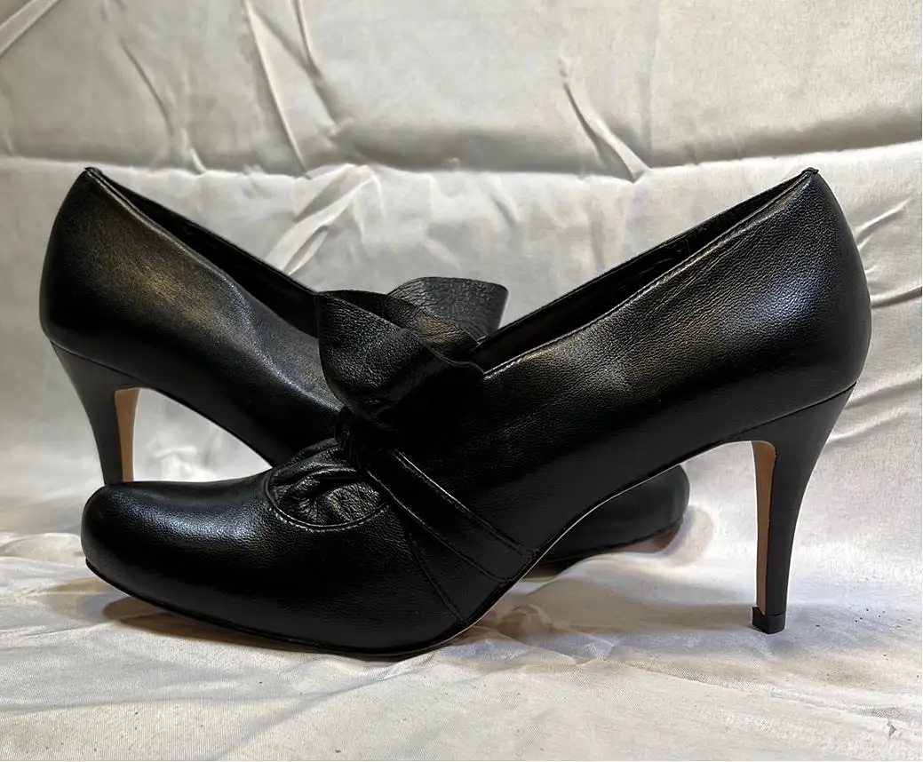 Plenty by Tracy Reese Women's • Dalia  • Ruched Front Pump Black leather 39.5