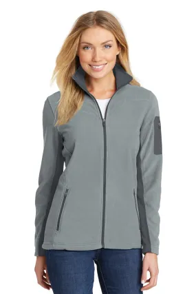 Port Authority Ladies Summit Fleece Full-Zip Jacket L233 Frost Grey/ Magnet