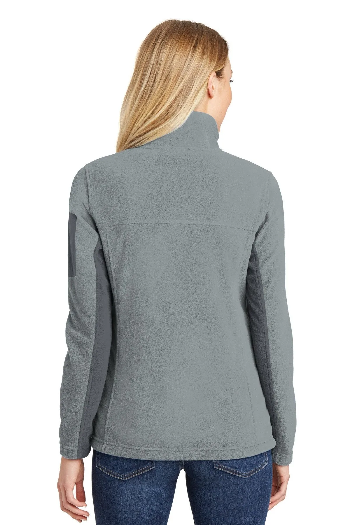 Port Authority Ladies Summit Fleece Full-Zip Jacket L233 Frost Grey/ Magnet