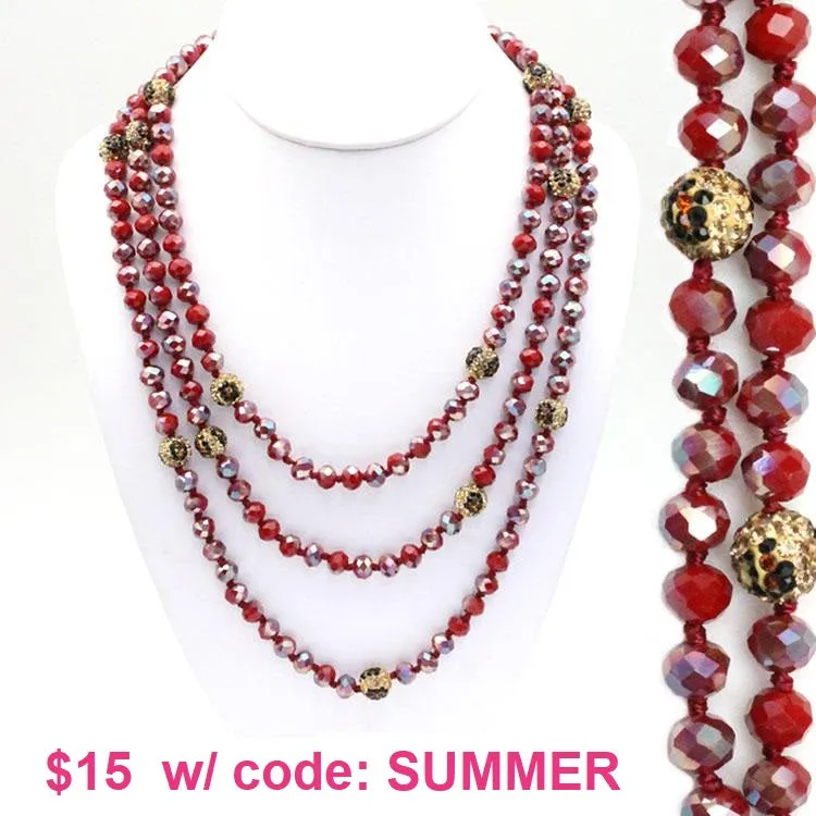 Red Metallic & Leopard Crystal 60