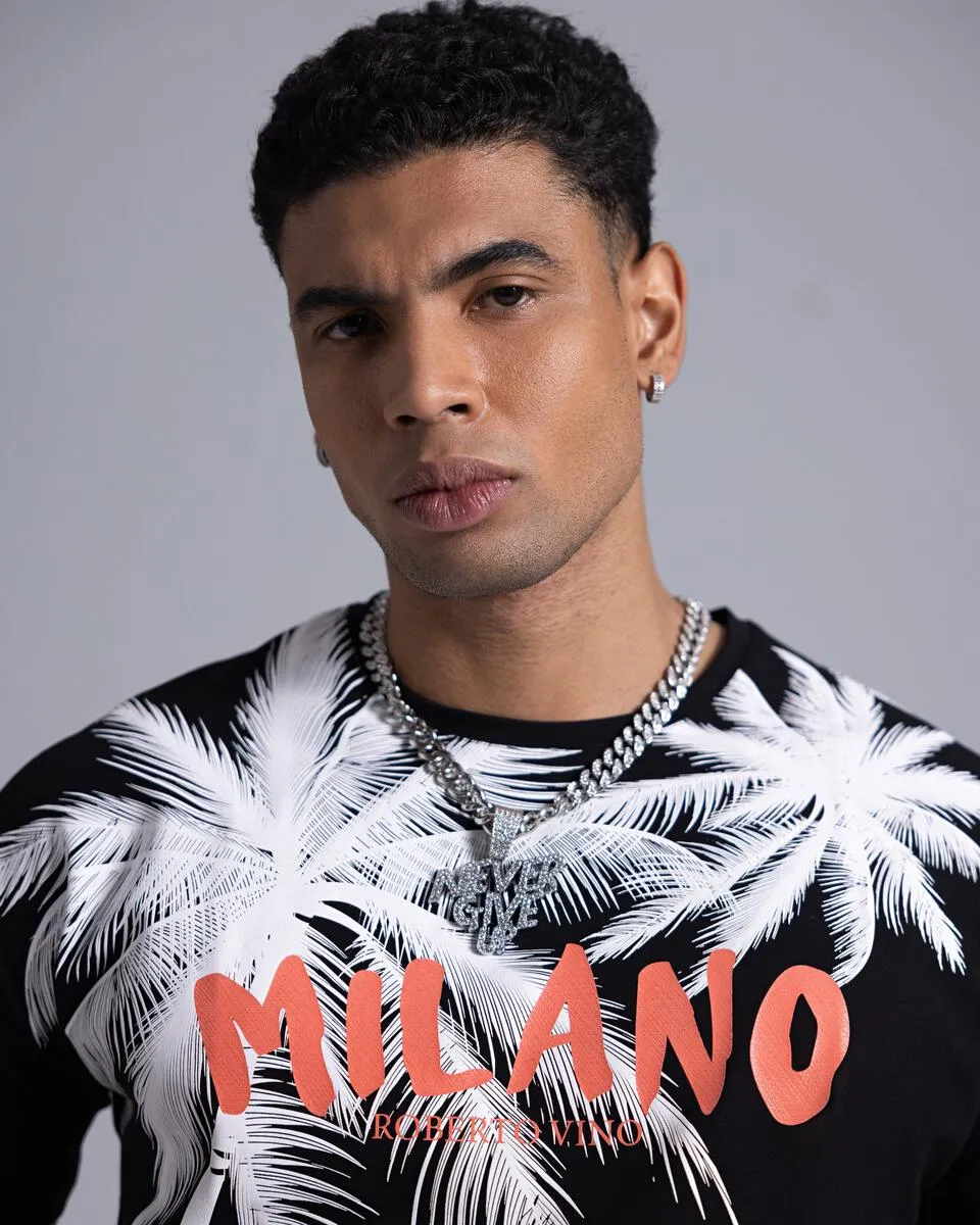 ROBERTO VINO Palm tree T-shirt (BLACK)