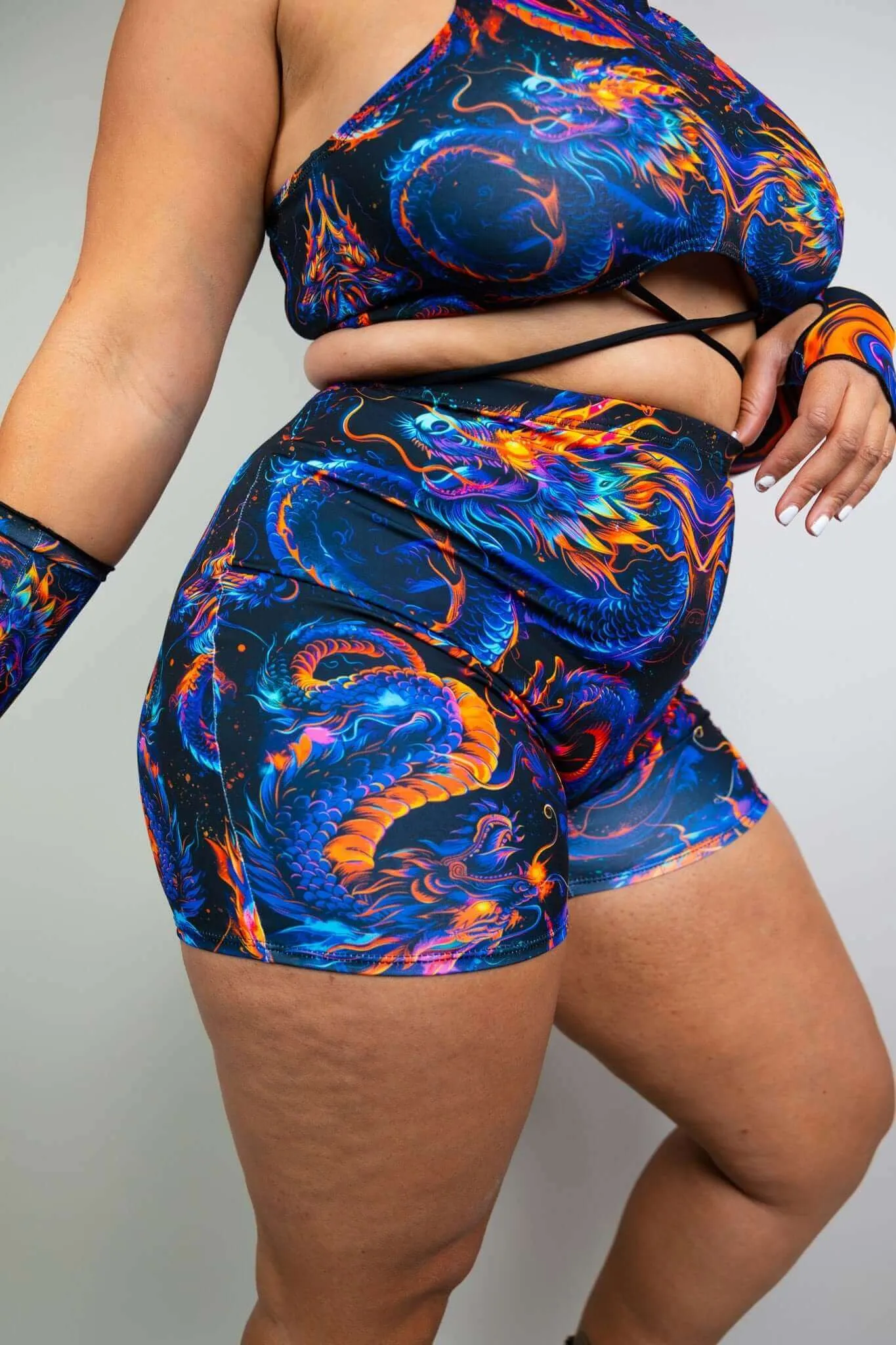 ShadowFlame High Waist Shorts