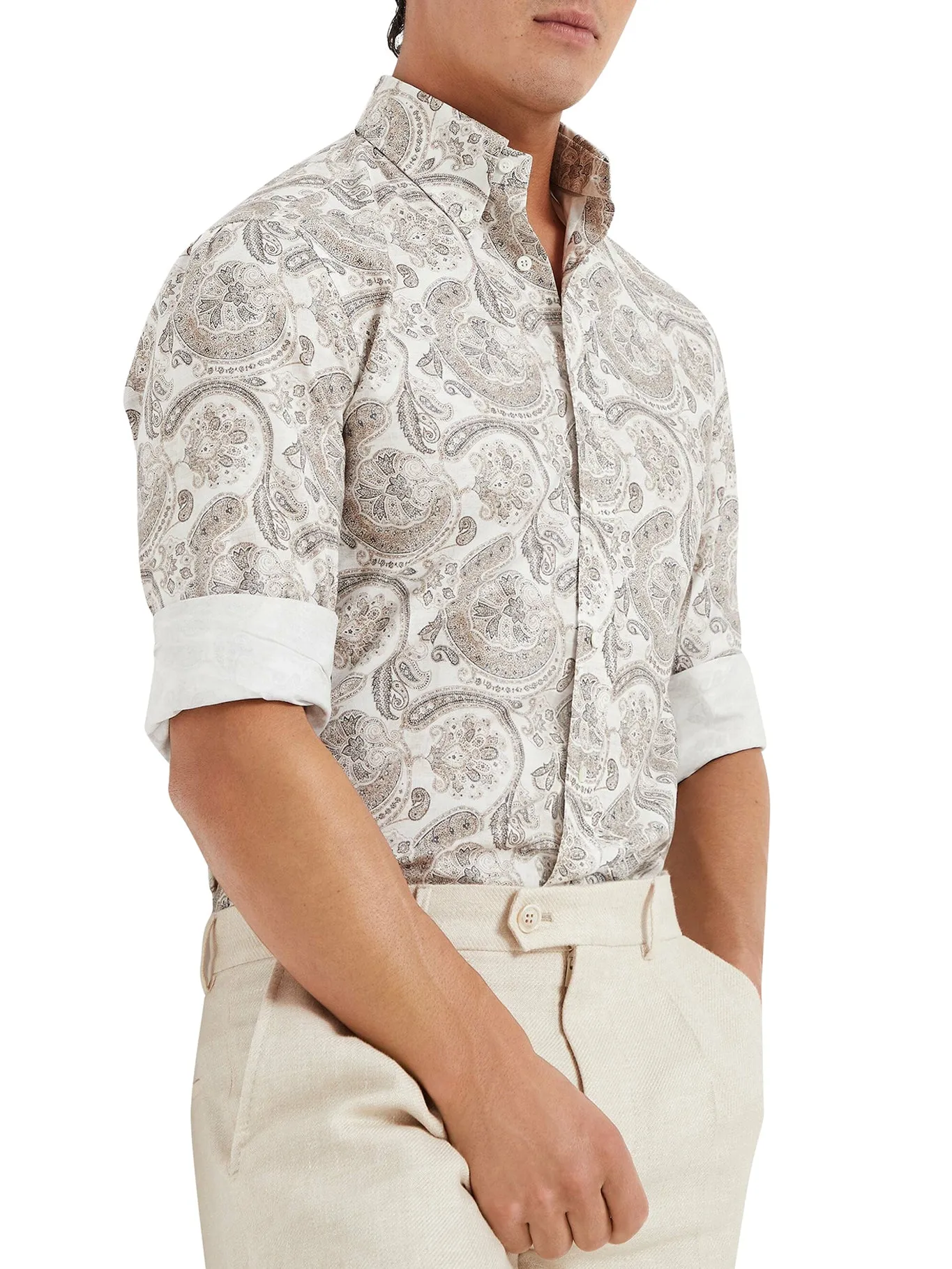 Shirt with paisley print