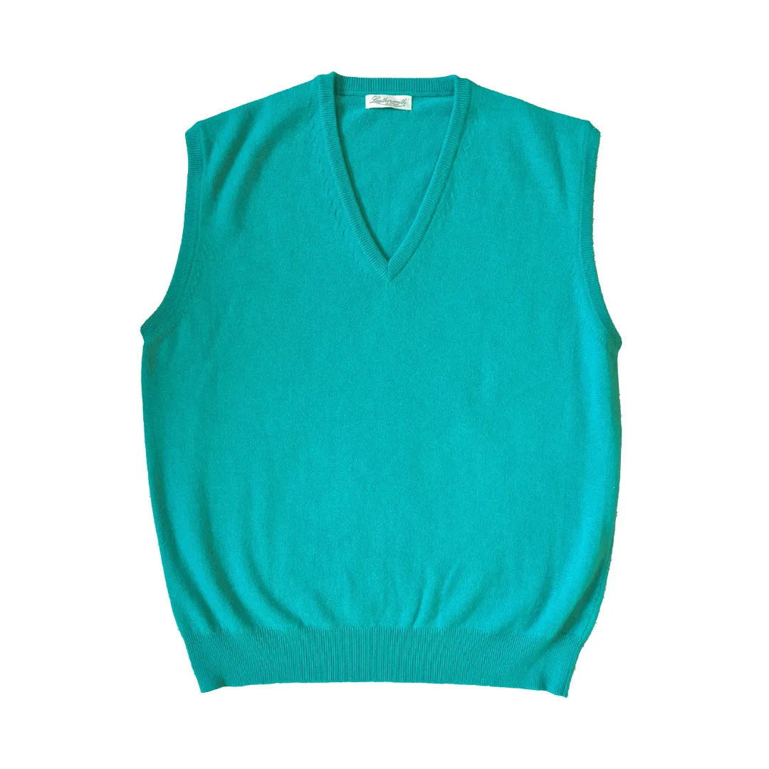 SLEEVELESS V-NECK CASHMERE SWEATER