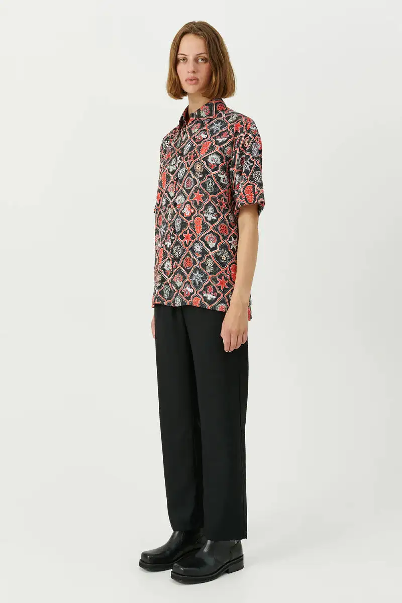 Soulland Jodie Shirt Black AOP