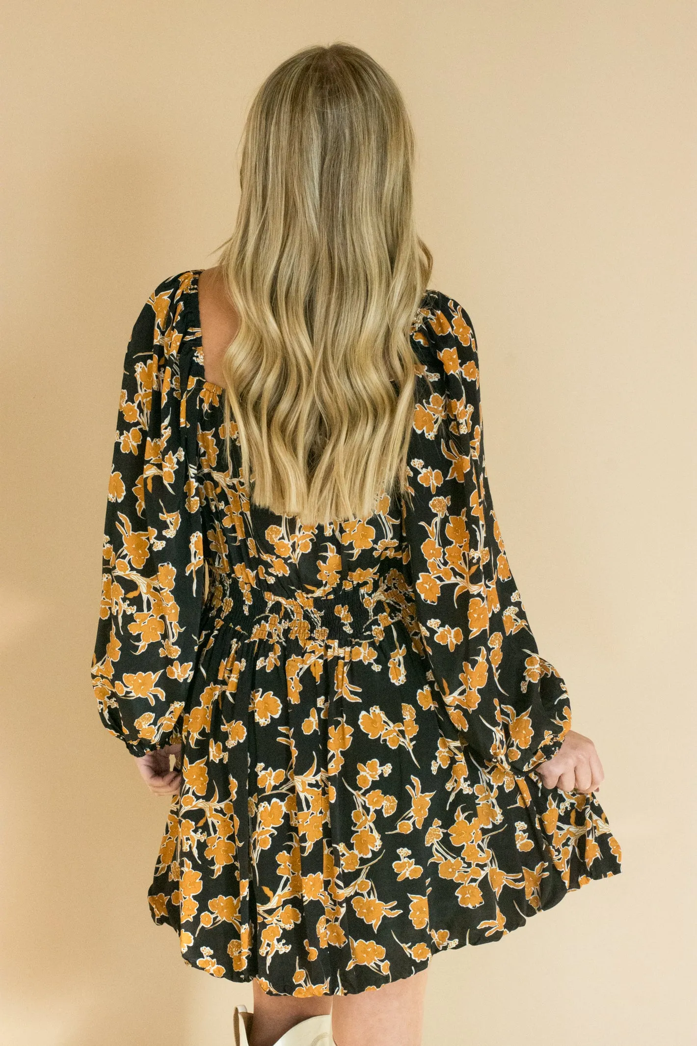 Spice Up My Life Black Floral Dress