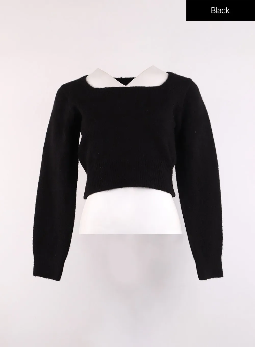 Square Neck Crop Sweater OJ426