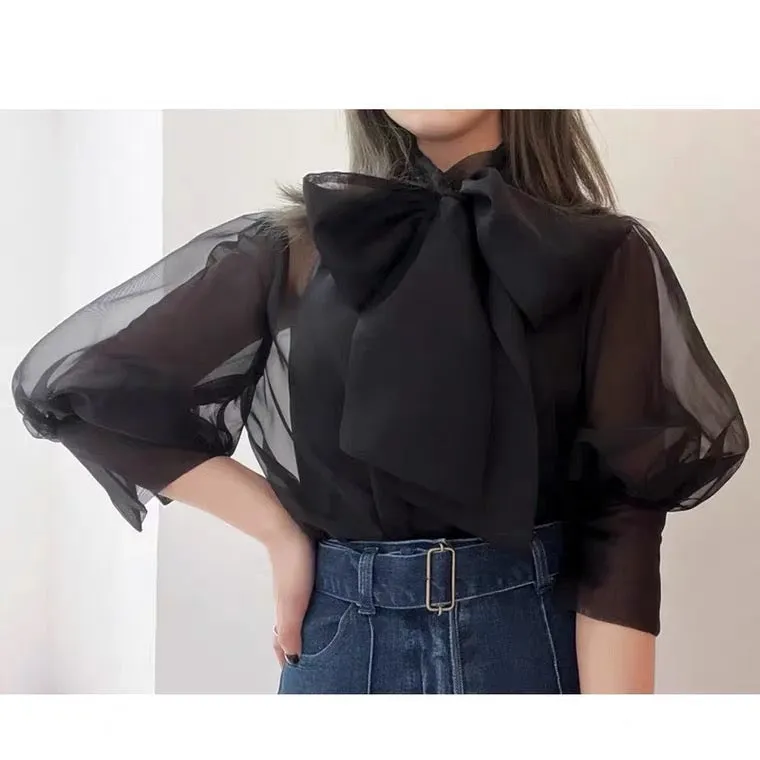 Tokyo girl Chiffon shirt blouse  long sleeve