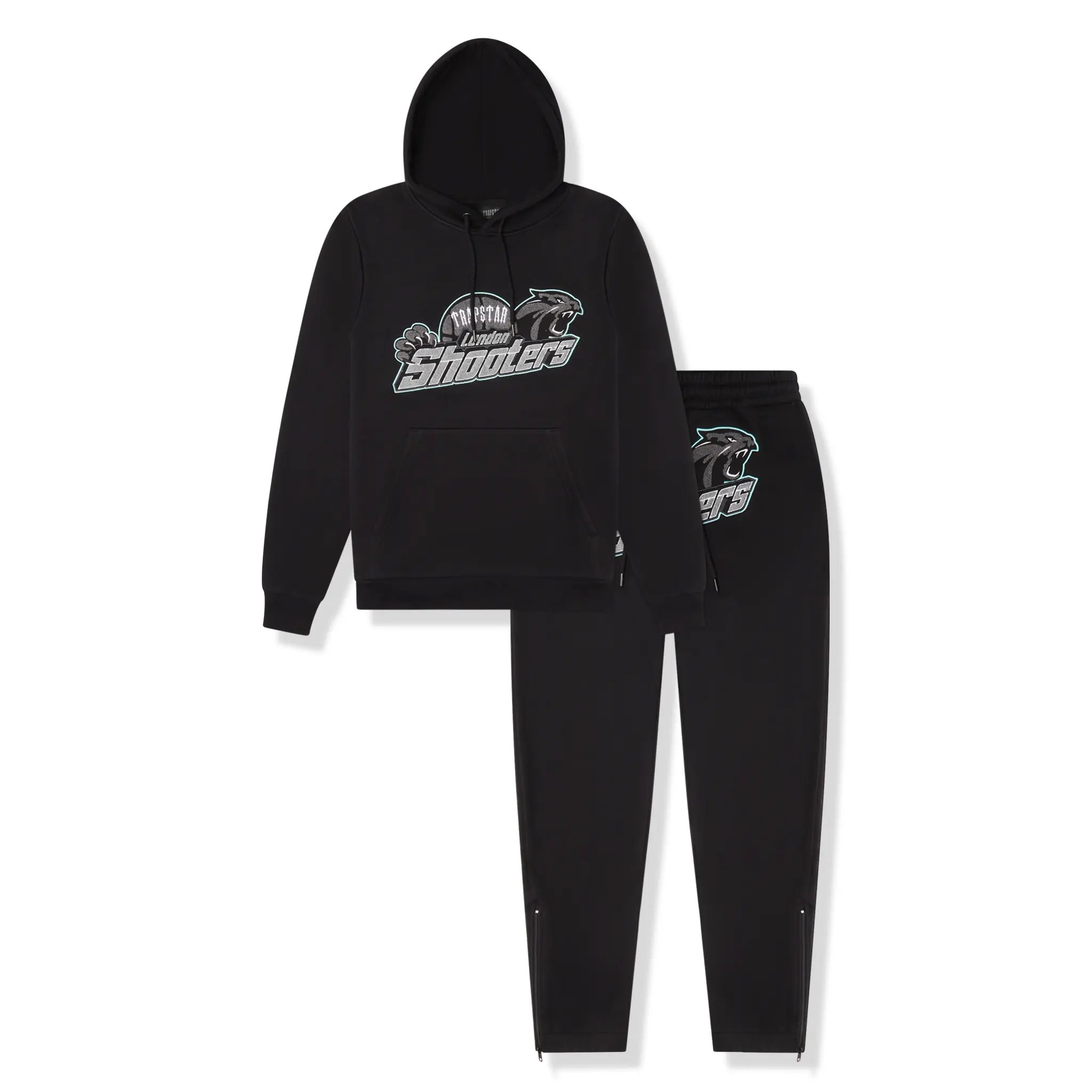 Trapstar Shooters Black Teal Tracksuit