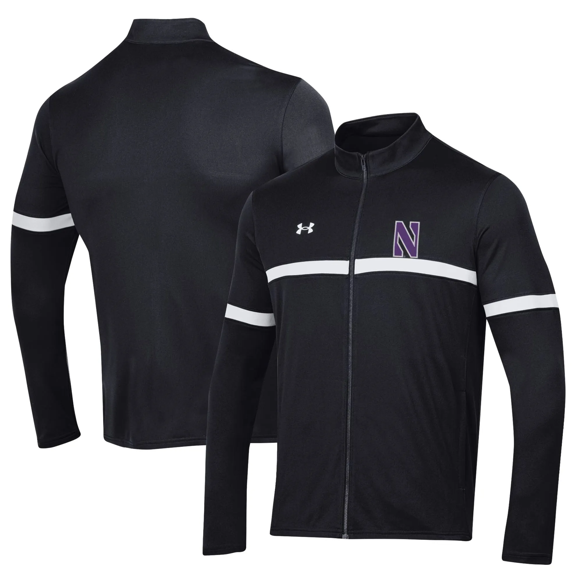 Under Armour Northwestern Wildcats Black 2023 Assist Warm Up Full-Zip Jacket