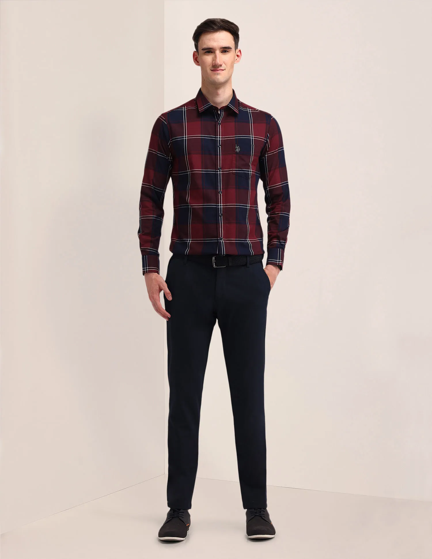 U.S. Polo Assn. Tailored Fit Tartan Checks Shirt