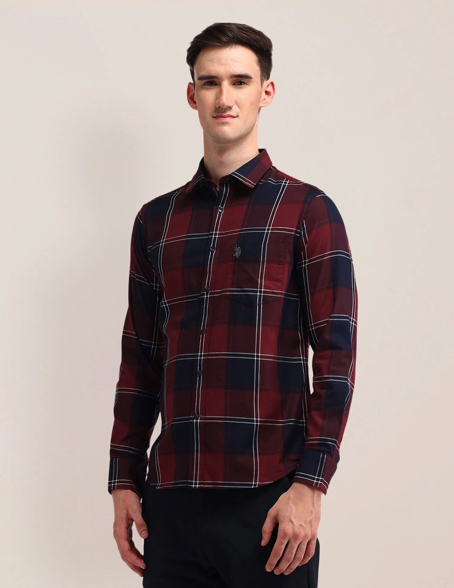 U.S. Polo Assn. Tailored Fit Tartan Checks Shirt