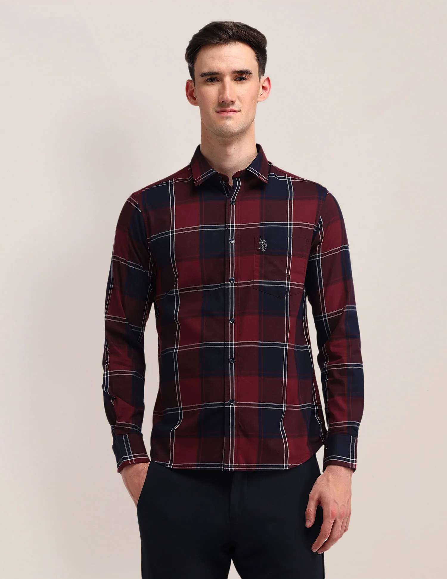 U.S. Polo Assn. Tailored Fit Tartan Checks Shirt