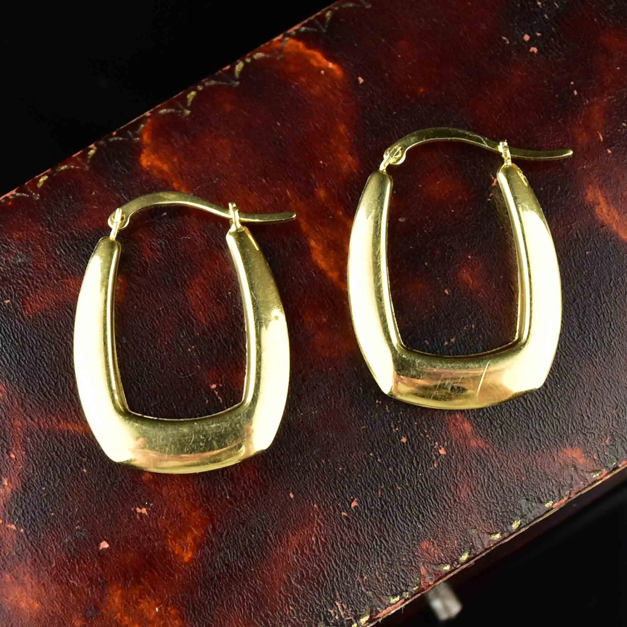 Vintage 10K Gold Hoop Earrings