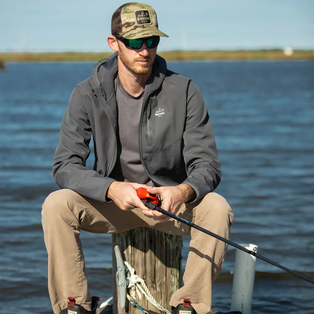 W3 Outbound Full Zip Hoodie: Water Resistant Hunting Hoodie with Face Mask